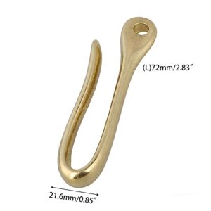 Solid Brass U Hook Key Chain Belt Wallet Clip Holder (72mm L )