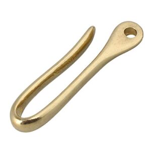 Solid Brass U Hook Key Chain Belt Wallet Clip Holder (72mm L )