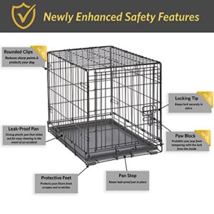 New World Pet Products Crate, Folding Metal Dog Crate, Black (B24)