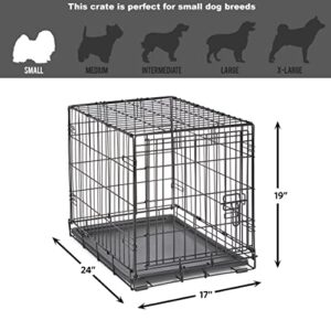 New World Pet Products Crate, Folding Metal Dog Crate, Black (B24)