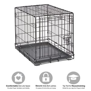 New World Pet Products Crate, Folding Metal Dog Crate, Black (B24)