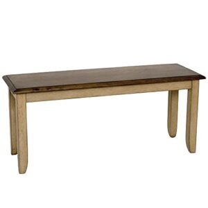 sunset trading brook bench with pecan seat, wheat