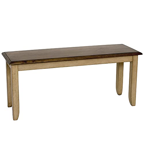 Sunset Trading Brook Bench with Pecan Seat, Wheat