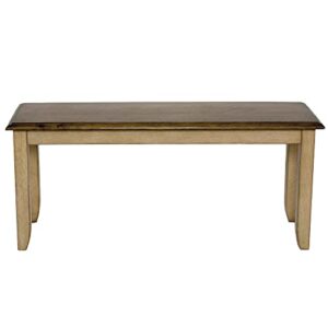 Sunset Trading Brook Bench with Pecan Seat, Wheat