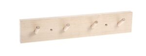 iris hantverk birch wood wall rack with 4 hooks