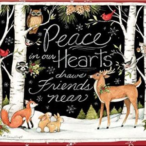 LANG "Peace in Our Hearts" Christmas Cards by Susan Winget, 18 Cards with 19 Envelopes and Beautiful Winter Artwork, Perfect for Sending Warm Wishes, 5.375" x 6.875" (1004777)