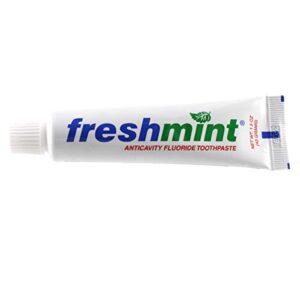 144 tubes of freshmint® 1.5 oz. anticavity fluoride toothpaste, tubes do not have individual boxes for extra savings