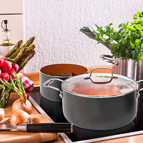 Gotham Steel 1049 5 quart stock pot, Brownish