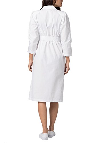 Adar Universal Scrub Dress for Women - Fitted Midriff Dress - 2810 - White - 14