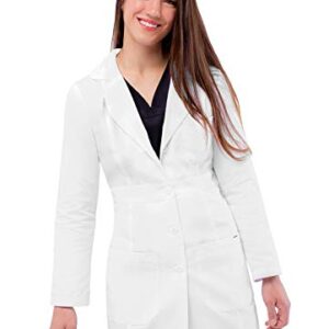 Adar Universal Lab Coats for Women - Belted 33" Lab Coat - 2817 - White - M
