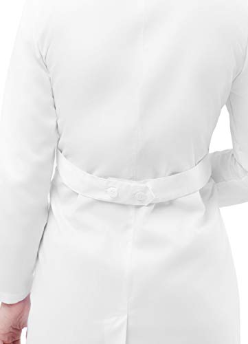 Adar Universal Lab Coats for Women - Belted 33" Lab Coat - 2817 - White - M