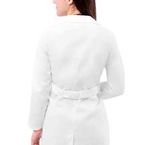 Adar Universal Lab Coats for Women - Belted 33" Lab Coat - 2817 - White - M