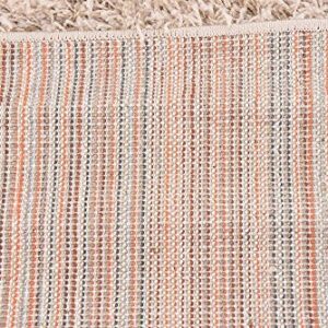 Unique Loom Solid Shag Collection Area Rug (4' 1" x 6' 1" Rectangle, Taupe)