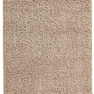 Unique Loom Solid Shag Collection Area Rug (4' 1" x 6' 1" Rectangle, Taupe)