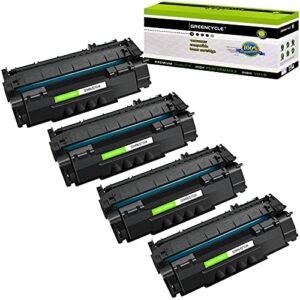 greencycle 4 pack q5949a 49a black toner cartridge compatible for hp laserjet 1320nw 1160 laser printer