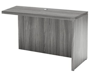 mayline ar4224lgs aberdeen return 42"w x 24"d for use with credenza, desk or extended corner desk, sold separately, gray steel tf
