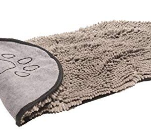 Dog Gone Smart Shammy Dog Towels For Drying Dogs - Heavy Duty Soft Microfiber Bath Towel - Super Absorbent, Quick Drying, & Machine Washable - Must Have Dog & Cat Bathing Supplies | Grey 13x31