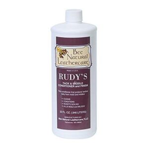 bee natural rudy's leather conditioner, 1 pint, clear
