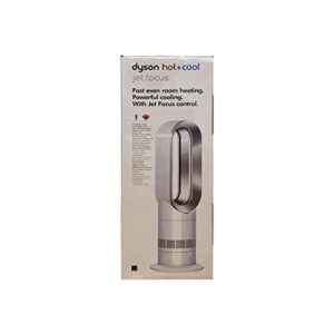 Dyson Hot+Cool AM09 Tower Bladeless Fan Heater - White/Silver (Renewed)