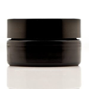 infinity jars 50 ml (1.7 fl oz) cosmetic style black ultraviolet glass screw top jar