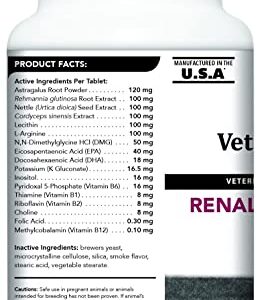 VETRISCIENCE Renal Essentials Kidney Health and Function Support for Dogs, 60 Chewable Tablets - Easy to Give, Supports Kidney and Liver Function in Dogs