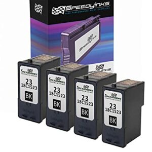 Speedy Inks Remanufactured Ink Cartridge Replacement for Lexmark 23 (Black, 4-Pack)