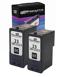 speedy inks remanufactured ink cartridge replacement for lexmark 23 (black, 2-pack)