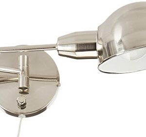 Globe Electric Company 12706 1 Light Pharmacy Sconce, Brushed Steel