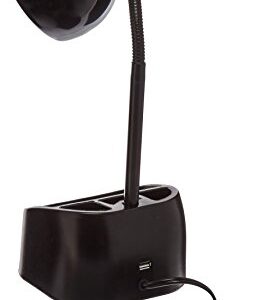 Globe Electric Company 12709 USB Desk Task Lamp, 10.63" x 6.3" x 6.69", Black