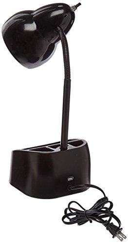 Globe Electric Company 12709 USB Desk Task Lamp, 10.63" x 6.3" x 6.69", Black