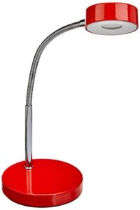 globe electric company 12644 led desk lamp, 52.4" x 5" x 15.75", red