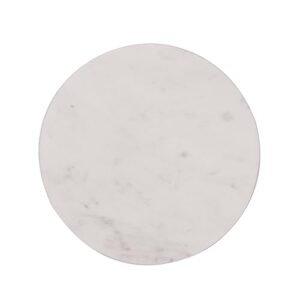 creative co-op minimalist round marble charcuterie or cutting board, white small