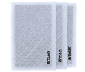 rayair supply 14x25 air ranger replacement filter pads 14x25 (3 pack) white