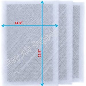 RAYAIR SUPPLY 16x25 Air Ranger Replacement Filter Pads 16X25 (3 Pack) White