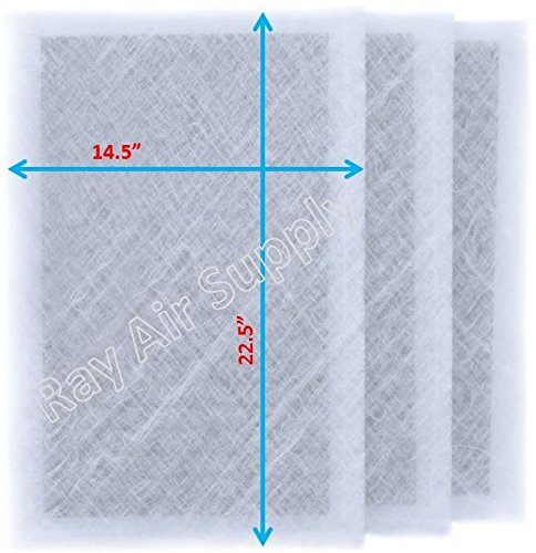 RAYAIR SUPPLY 16x25 Air Ranger Replacement Filter Pads 16X25 (3 Pack) White