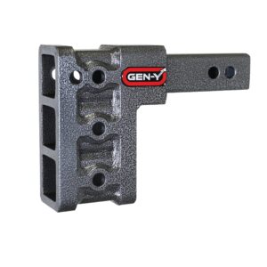gen-y gh-503 mega-duty adjustable 5" drop hitch only for 2" receiver - 16,000 lb towing capacity - 2,000 lb tongue weight