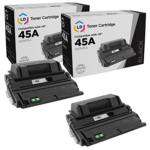 LD Products Compatible Toner Cartridge Replacement for HP 45A Q5945A (Black, 2-Pack) Compatible with HP Laserjet 4345, 4345mfp, 4345x MFP, 4345xm MFP, 4345xs MFP, M4345 MFP, M4345x MFP, M4345xm MFP