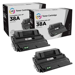 ld products compatible toner cartridge replacement for hp 38a q1338a (black, 2-pack) compatible with laserjet: 4200, 4200dtn, 4200dtns, 4200dtnsl, 4200n & 4200tn