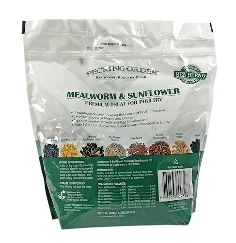 Pecking Order 9328 009328 Mealworm & Sunflower Treat, 3 lb