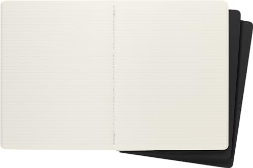 Moleskine Cahier Journal, Soft Cover, XXL (8.5" x 11") Ruled/Lined, Black, 120 Pages (Set of 3)