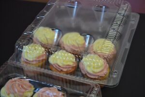 muffin and cupcake packaging, holds 12 standard size cupcakes or muffins- count of 24 units