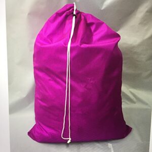 ny tarp company 30" x 40" purple nylon drawstring laundry bag with spring lock closure