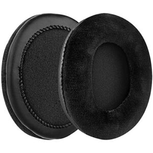 Geekria Comfort Velour Replacement Ear Pads for Shure Hpaec240, Hpaec440, Hpaec840, Hpaec940, Srh840 Srh440, Srh940 Headphones Ear Cushions, Headset Earpads, Ear Cups Cover Repair Parts (Black)