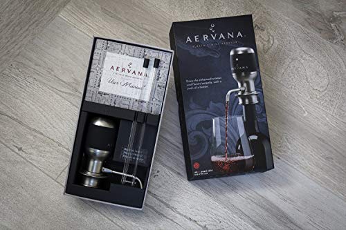 Aervana Original: Electric Wine Aerator and Pourer / Dispenser - Air Decanter - Personal Wine Tap for Red and White Wine