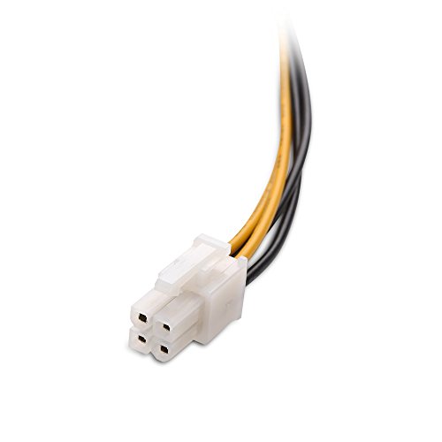 Cable Matters 2-Pack ATX Power Supply 4-Pin CPU Extension Cable - 8 Inches