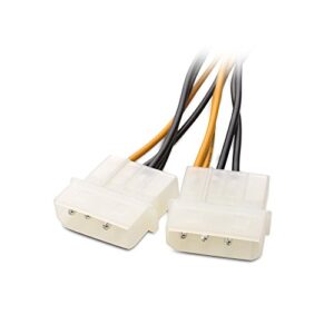 Cable Matters 2-Pack 8-Pin PCIe to Molex (2X) Power Cable 4 Inches