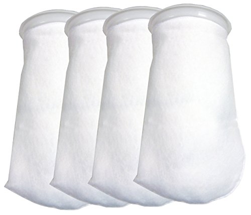 4 Pack - 7 Inch Ring Filter Socks 200 Micron - Aquarium Felt Filter Bags -7 Inch Ring By 16 Inch Long - Fits Eshopps - AM BRAND