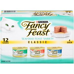fancy feast purina classic seafood feast variety cat food (packaging may vary)