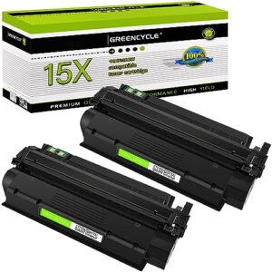 greencycle 2 pk compatible c7115x 15x black laserjet toner cartridge replacement for hp laserjet 1000 1200se 1220 3300 3310 3320 3330 3380 printer