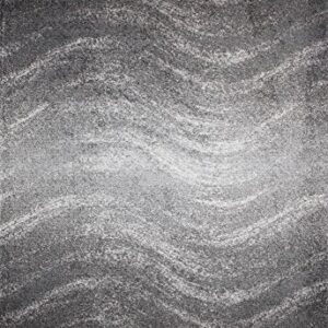 nuLOOM Julene Abstract Waves Area Rug, 4' x 6', Grey